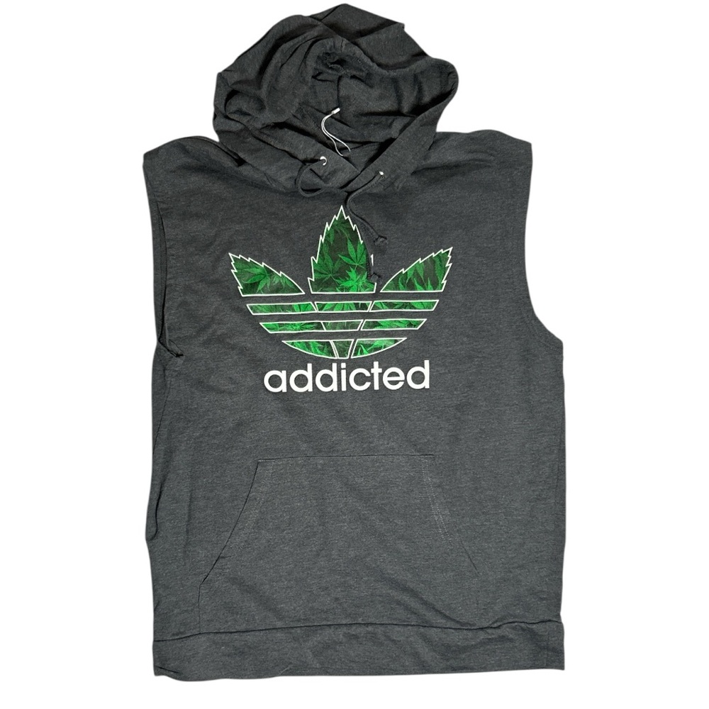 Miami Style Men’s Adidas‎ Addicted Parody Cuf Off Hoodie - Size XL